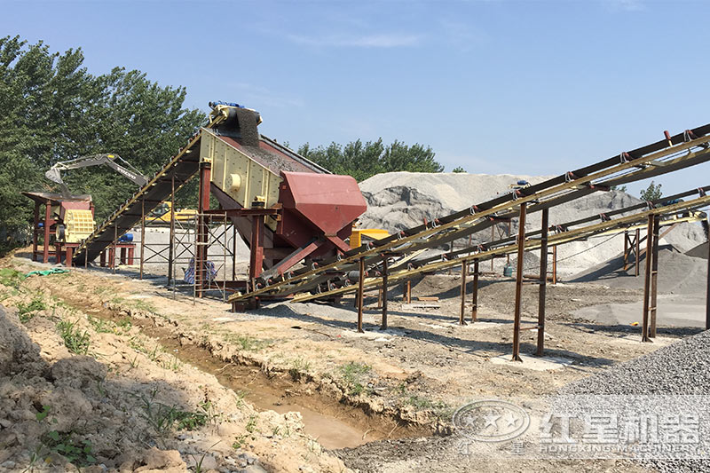 Участок машинной линии по производству песка